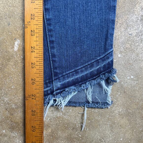 Paige Verdugo Ankle Jeans Women’s Size 27 Dark Wash Raw Hem Denim Skinny - Picture 14 of 15